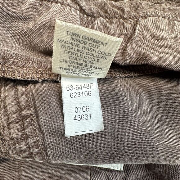 J Jill Cargo Crop Pants Womens 10 Petite Brown Tencell/Lyocell Casual Leisure - Picture 5 of 12